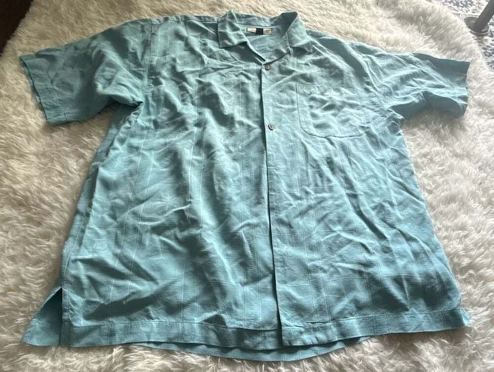 Tommy Bahama 100% Silk Short Sleeve Button-Down Tropical‎ Shirt